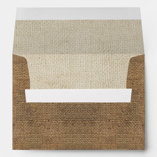 rustic burlap country wedding envelopes