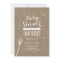 Rustic Burlap Dandelion Baby Shower Invitations