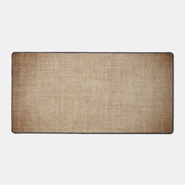 Rustic Burlap Image Desk Mat (Front)