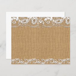 Rustic Burlap & Lace Effect Scrapbook Paper | Zazzle