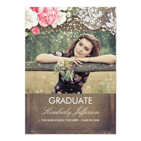 Rustic Barn Party Graduation Invitation