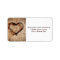 Rustic Burlap Lace Twine Heart Address Labels