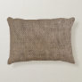 Rustic Burlap-Look Brown Printed Background Accent Pillow