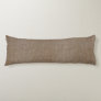Rustic Burlap-Look Brown Printed Background Body Pillow