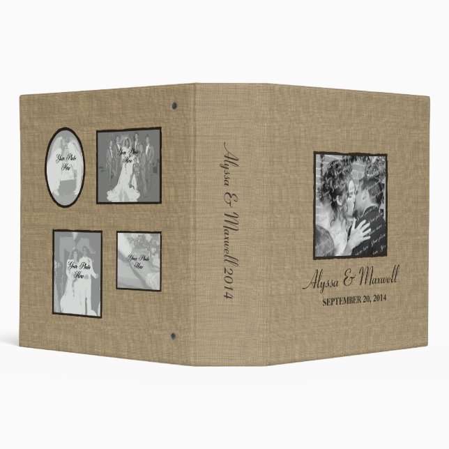 Rustic Burlap Look with Photos Binder (Background)