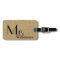 Rustic Burlap Mr Travel Luggage Tag Newly Weds