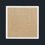 Rustic Burlap Napkin<br><div class="desc">Custom Rustic Burlap Party Paper Napkins .Burlap background texture paper Napkins are available in five different styles and two background colors. . These paper Napkins are great for an outdoor rustic home warming, baby shower, engagement, wedding reception, birthday party, family reunion, BBQ and more. Add your own text or a...</div>