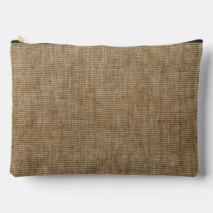 Rustic Burlap Nature Pattern Accessory Pouch