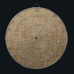 rustic burlap nature pattern dart board<br><div class="desc">rustic burlap nature pattern</div>