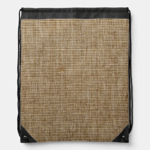 Rustic Burlap Nature Pattern Drawstring Bag – Eco