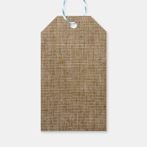 rustic burlap nature pattern gift tags