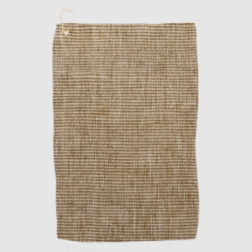 rustic burlap nature pattern golf towel