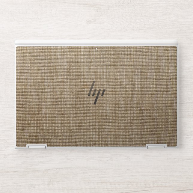 Rustic Burlap Nature Pattern HP Laptop Skin  (Front)
