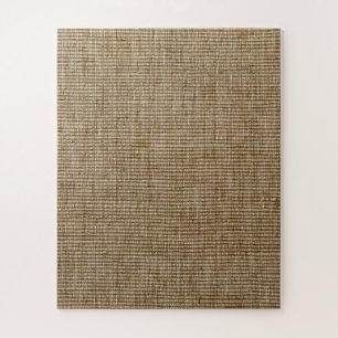 Rustic Burlap Nature Pattern Jigsaw Puzzle – Farm