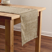 Rustic Burlap Nature Pattern Long Table Runner