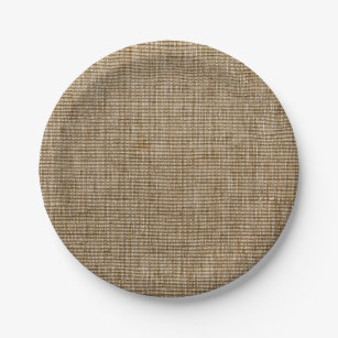 Burlap colored paper deals plates