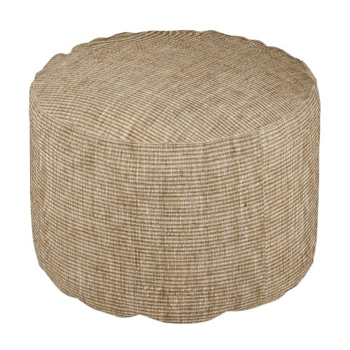 rustic burlap nature pattern pouf