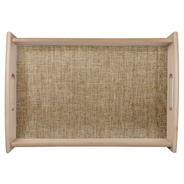 Rustic Burlap Nature Pattern Serving Tray – Farm (Front)