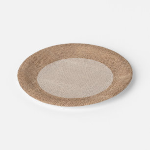 Rustic Burlap Paper Plates