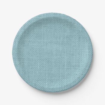 Rustic Burlap Party Paper Plates In Any Color by PineAndBerry at Zazzle