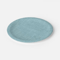 Rustic Burlap Party Paper Plates In Any Color Zazzle