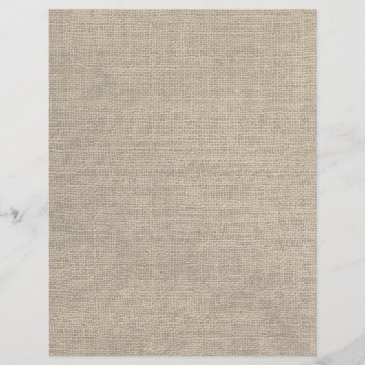Rustic Burlap Print Custom Letterhead (Front)