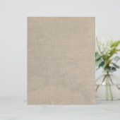 Rustic Burlap Print Custom Letterhead (Standing Front)