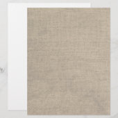 Rustic Burlap Print Custom Letterhead (Front/Back)