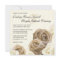 Rustic Burlap Rose Flowers Wedding Invitation