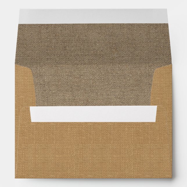 Rustic Burlap Texture Envelope (Back (Bottom))