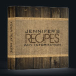 Rustic Burlap Vintage Wood 3 Ring Binder<br><div class="desc">Rustic Burlap Vintage Wood. Please Select Customize. Remove or change Information prior to purchase. Design is available on other products.</div>