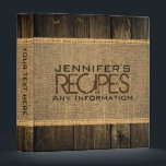 Rustic Burlap Vintage Wood 3 Ring Binder<br><div class="desc">Rustic Burlap Vintage Wood. Please Select Customize. Remove or change Information prior to purchase. Design is available on other products.</div>