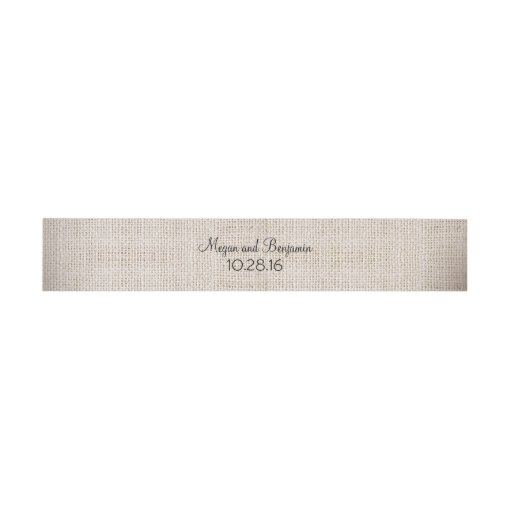 Rustic Burlap Wedding Invitation Belly Band Zazzle
