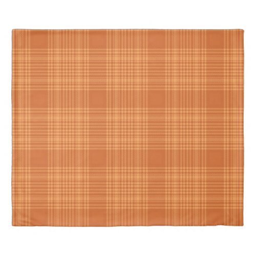 Rustic Burnt Orange and Yellow Autumn Plaid Duvet Cover