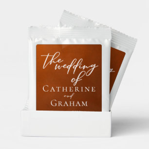 Rustic Burnt Orange Personalized Autumn Wedding Margarita Drink Mix