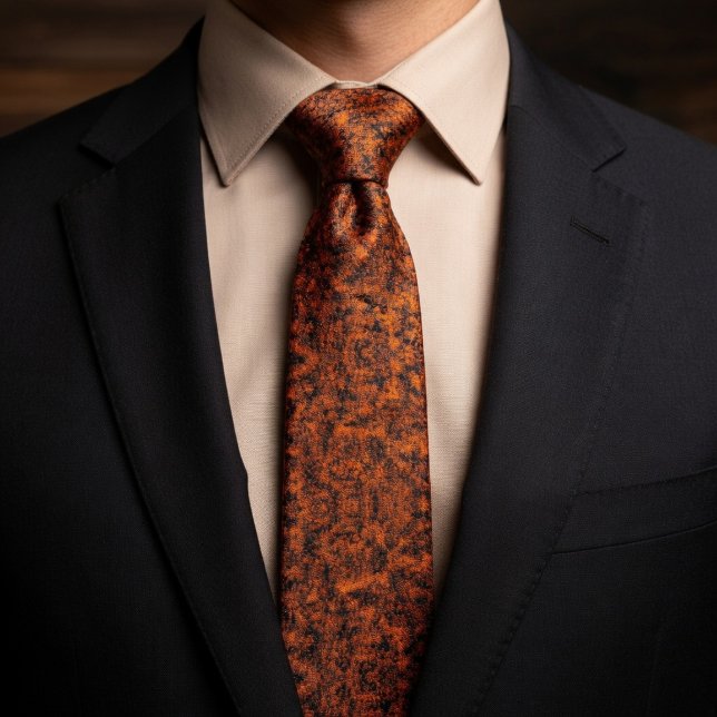 Rustic Burnt Orange Speckle Neck Tie (Creator Uploaded)