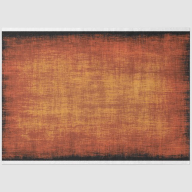 Rustic Burnt Orange Texture Background Decoupage Tissue Paper (Front)
