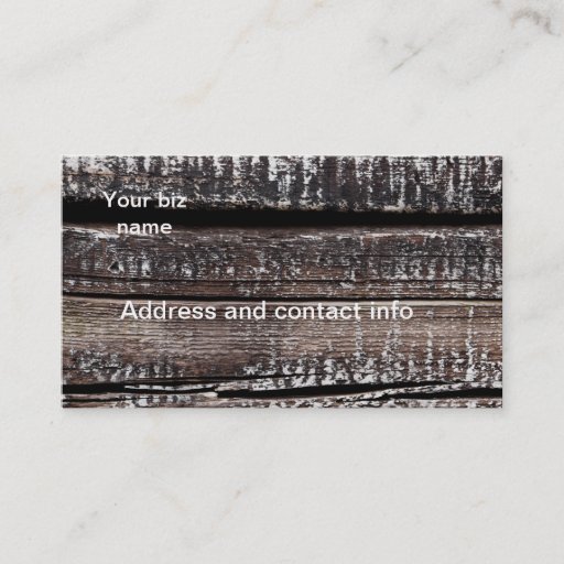 Customizable Rustic Business Card