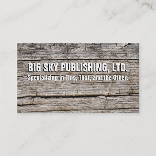Rustic Business Card