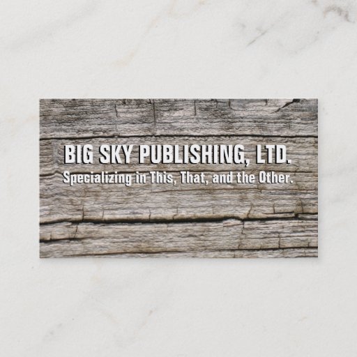 Customizable Rustic Business Card