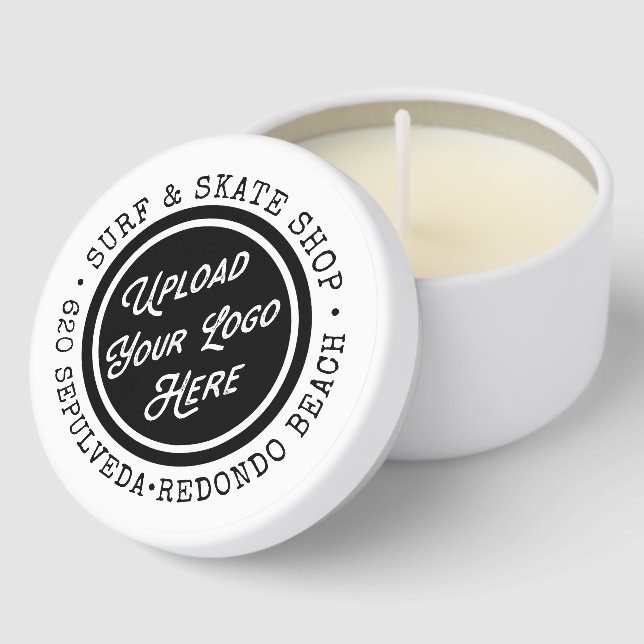 Rustic Business Logo Mini Candle Favors (Corner)