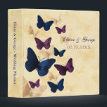 Rustic Butterflies Navy Plum Wedding Planner 3 Ring Binder<br><div class="desc">Rustic Butterflies Navy Blue and Plum Vintage Wedding Planning  Binder,  Personalized Wedding Organizer</div>