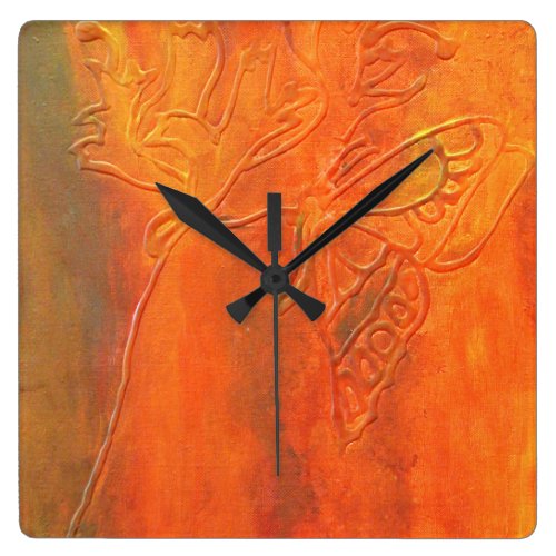 rustic butterfly clock