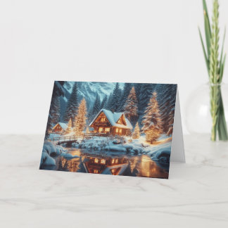 Rustic Cabin Christmas Greeting Cards