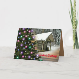 Rustic Cabin Christmas Holiday Card