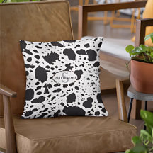 Rustic Cabin Cowhide Print Cozy Farmhouse