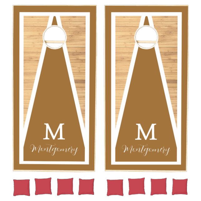 Rustic Cabin Family Name Cornhole Set (Set)