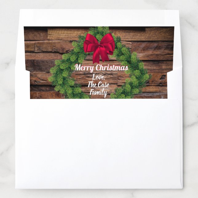 Rustic Cabin In The Woods Custom Add Name Envelope Liner (In Envelope)