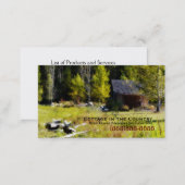 Rustic Cabin on the first day of Autumn Business Card (Front/Back)
