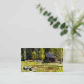 Rustic Cabin on the first day of Autumn Business Card (Standing Front)